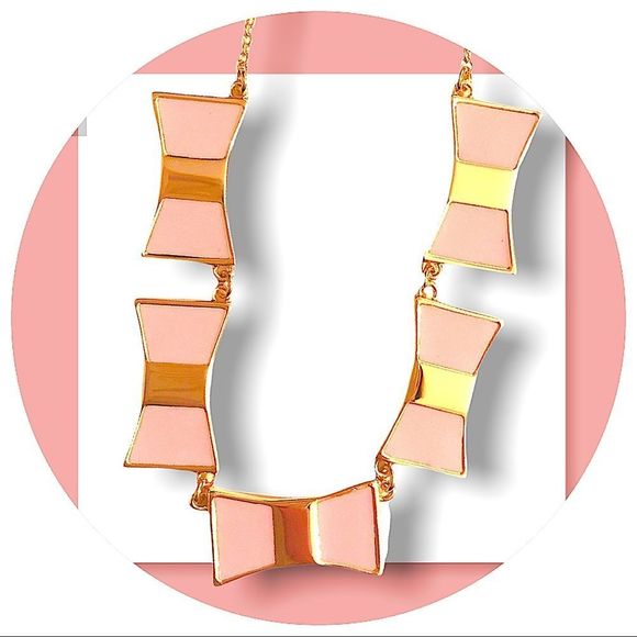 KATE SPADE Pink Bow Gold Row Shoppe Neclace - Picture 3 of 12
